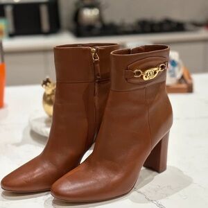 Ralph Lauren Brown Leather Heeled Boots